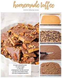 homemade toffee recipe with chocolate and nuts