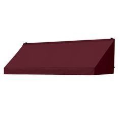 a maroon awning on a white background