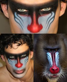 Monkey Makeup, Halloween Eye Makeup, Face Art Makeup, Swag Makeup, Makeup Class, Makeup Tattoos