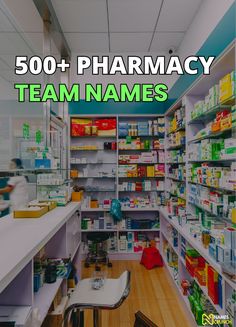 Explore a pharmacy with a wide selection of medicines and find inspiration for unique team names. #pharmacyteam #medicine #teamnames #healthcare #inspiration Pharmacy Name Ideas, Antibiotics Pharmacology, Healthcare Inspiration, Pharmacy Student, Biblical Names, Catchy Names, Superhero Names, Pharmacy Tech