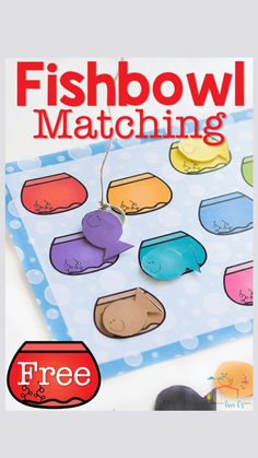 this is a fishbowl matching activity for kids