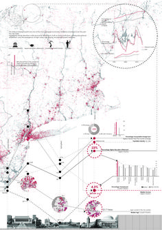 a map with many different areas and numbers