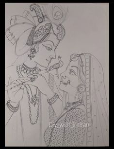 Indian God Sketches Pencil, Radha Krishna Sketch Pencil, God Sketches Indian, Radha Krishna Pencil Sketch, Radhakrishna Sketch, Radha Krishna Drawing, Butterfly Art Drawing, Easy Mandala Drawing