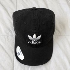 Brand-New Adidas Hat Ready To Ship! It’s In Great Condition And Has Never Been Worn. It’s Perfect For A Minimal Or Street Wear Look! - Details Women’s Fit Adjustable Strap A Trefoil Logo Casual Adidas Hat With Curved Brim, Adidas Casual Curved Brim Hat, Adidas Casual Hat With Curved Brim, Trendy Black Dad Hat For Everyday, Black Curved Brim Dad Hat For Spring, Casual Adidas Hats One Size Fits Most, Adidas Casual Summer Hats, Trendy Black Dad Hat, Adidas Snapback Hat For Summer