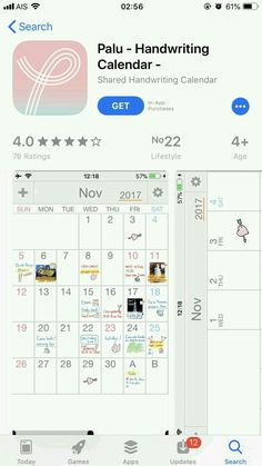 the calendar app on an iphone