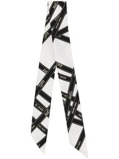 Hermès 2010s pre-owned ribbon logo print silk Twilly scarf Ribbon Logo, Twilly Scarf, Twilly, Designer Accessories, Logo Pattern, Environmental Impact, Shades Of Black, Black Silk, Silk Printing