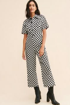 Marrs Checkered Coveralls | Nuuly Rent Coverall Outfit Women, Boilersuit Women, Creative Work Outfit, Metallic Jumpsuits, Baby Wishes, Coverall Jumpsuit, Closet Candy, Colorful Clothes, Teaching Outfits