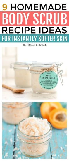 Easy Diy Sugar Scrub, Homemade Body Scrubs, Face Beauty Tips