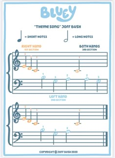 sheet music with notes and chords for the song'soft bush'by left hand