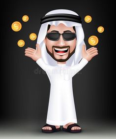 Realistic Smiling Handsome Saudi Arab Man Character royalty free illustration General Knowledge Book, Logo Design Tutorial, Arab Men, Man Character, Free Illustrations, Design Tutorials, Royalty, Camel, Stock Illustration