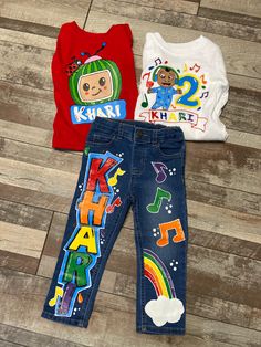 Cocomelon Shirt Ideas, Cocomelon Tshirt Ideas, Cocomelon First Birthday Shirts, Cocomelon T Shirt, Cocomelon Tshirt Print Family, Kid Birthday Outfits, Boys Birthday Outfits, 2nd Birthday Outfit, Transportation Birthday