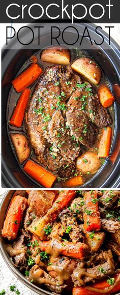 the crockpot pot roast with carrots and potatoes