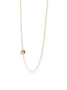 Dainty Star Of David Necklace, Dainty Gold Chain, Star Of David Necklace, Feminine Necklace, Solid Gold Necklace, Initial Pendant Necklace, Star Of David, Initial Pendant, Gold Star