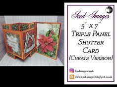 an image of a card with the text 5x7 triple panel shutter card