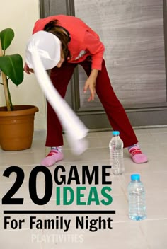 20 Family Game Night Ideas Family Fun Night, Family Home Evening, Minute To Win It, Group Games, Indoor Games