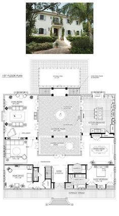 the floor plan for this house is very large and has two separate rooms, one with a