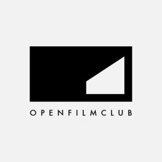 the openfilm club logo is shown in black and white, with an arrow pointing up