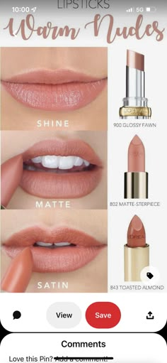 Saint Makeup, Lip Blushing, Lipstick Nude, Perfect Lipstick, Beauty Makeup Tips, Drugstore Makeup, Lipstick Makeup, Lipstick Shades, Lipstick Colors