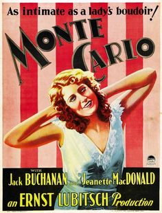 an old movie poster for monte carlo