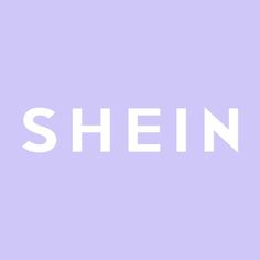 the word shein written in white on a purple background