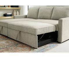 Signature Design By Ashley Kerle Fog Sectional with Pop-Up Bed | Big Lots Pop Up Bed, Youth Furniture, Winter Furniture, Casual Dining Rooms, Sleep Mattress, Modern Sectional, Big Lots, Modular Sectional, Ashley Furniture