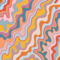 an abstract background with wavy lines in pastel colors, including oranges and pinks