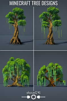 four different views of the same tree