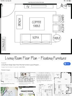 the living room floor plan is shown in black and white, with two separate rooms