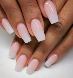 Pink Ombre, Ombre Nails, White Nails, I Hope, Nails, Pink, White