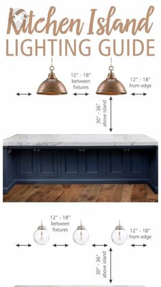 the kitchen island lighting guide with measurements