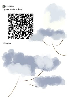 an image of some clouds with qr code on them