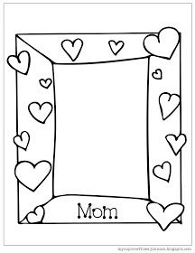 a mom's frame with hearts on it and the word mom in the middle