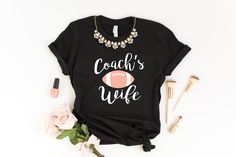 Football Coach's Wife T-Shirt Bella and Canvas Football Coach Girlfriend Shirt, Football Coach Wife Shirt, Football Wife Shirt, Coach’s Girlfriend Shirt, Football Coach Wife, Coaches Wife Shirt, Footballers Wives, Coaches Wife, Football Coach