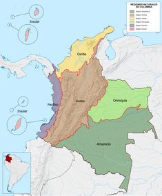 a map of the three regions of central america