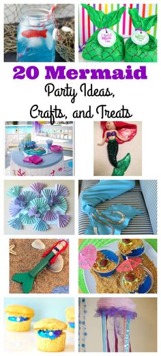 mermaid party ideas, crafts and treats