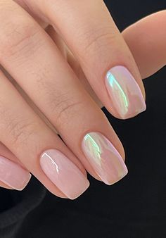 Glaze Nails, Nude Chrome, Glazed Nails, Emerald Nails, Gel French Manicure, Nude Nail Designs, Modern Nails