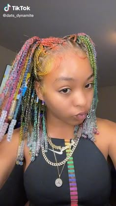 Cute Braided Hairstyles, Braids Hairstyles Pictures, Dyed Hair Inspiration, Braids With Beads, Pretty Hair Color, Girls Hairstyles Braids, Hair Ponytail Styles