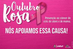 a pink ribbon with the words outubo rosa written in spanish on it