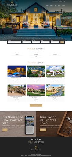 the homepage design for this real estate website is clean and ready to be used