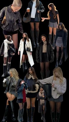 Manhattan Street Style, Outfits To Wear To A Ballet Show, Outfit For The Ballet, Posh Aesthetic Outfits, Knee High Boots Outfit Black, Boots Outfit Street Style, Model Off Duty Style 90s, Canada Fits, Winter Inspo Outfits