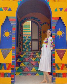 Nubian village Egypt blue village colorful village Nubian Art Egyptian, Nubian Village Egypt, Nubian Pattern, Nubian Fashion, Nubian Houses, Nubian Architecture, Egyptian Folklore, Nubian Style, Nubian Village