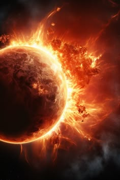 an artist's impression of the sun and its companion star, which appears to be exploding