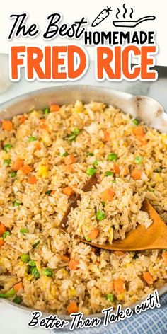 Homemade Fried Rice Stir Fried Rice Recipe, Takeout Fried Rice, Stir Fried Rice, Homemade Fried Rice, Fry Rice, Easy Fried Rice, Cauliflower Fried Rice Recipes, Homemade Stir Fry, Fried Rice Recipe Easy