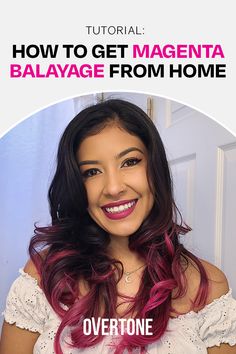 You know what they say... new you, new hue. But not all hair makeovers need to be drastic to impress your followers and leave their jaws in the earth's core. Just ask @iamperlita, who took the color plunge and executed a flawless at-home Magenta Balayage using our Extreme Magenta Coloring Conditioner. Not only does her hair look professionally done while adding multi-dimensional depth, but it is also effortless, fun, and easy to do on her own. See how to get the look! Magenta Balayage, Earth's Core, Step By Step Hairstyles, Multi Dimensional, Color Wave, Clean Hair, New You, Our Girl