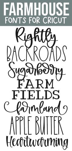 farm house font and numbers for cricut by the crafter's workshop