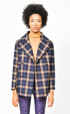 The plaid coat is a double-breasted classic we can't get enough of this season. It hits the waist and has a full collar and two side pockets. Wear yours with a pair of high waisted jeans and a turtleneck for a classic back to school fall look. 50% Wool, 50% Polyester Pink Martini, Plaid Coat, High Waisted Jeans, Preppy Outfits, Fall Looks, High Waist Jeans, Women's Plaid Shirt, Double Breasted, Back To School