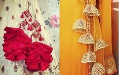 Bookmark These 15+ Pretty Latkan Ideas To Include In Your Bridal Lehengas! Latkan Ideas, Tassels Diy Tutorials, Latkan Designs, Pastel Lehenga, Tassels Diy, Blouse Lehenga, Diy Fabric Jewellery