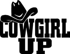 the words cowgirl up are made out of red camo