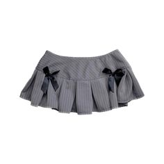 #greypinstripe #pintripeskirt #miniskirt #greyskirt #grey #pinstripe #skirt #skirtwithbows Pinstripe Skirt, Skirt Aesthetic, Grey Mini Skirt, Skirts For Kids, Grey Outfit, Stripe Skirt, Pleated Mini Skirt