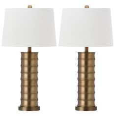 LIT4319A-SET2 Lighting/Lamps/Table Lamps Column Table, Traditional Table Lamps, Gold Table Lamp, Lamp Set, Standard Lamps, Living Room End Tables, Gold Table, Table Lamp Sets, Brass Table